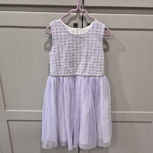 Bonnie Jean Lavender Tweed and Tulle Party Dress